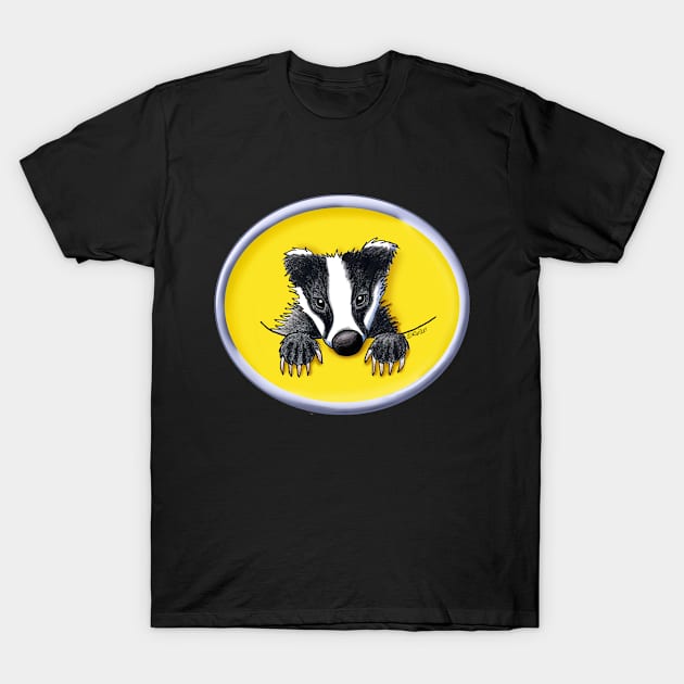 Puffy The Badger T-Shirt by KiniArt